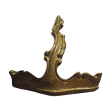 Golden wood corner console