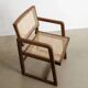 Mid Century Wooden "Box Chair" in Teak by Pierre Jeanneret, 1950s