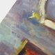Oil on wood by Riccardo Capone Interior Church 50s 60s