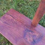 Brutalist bench solid wood 200 cm vintage French 50-60