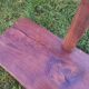 Brutalist bench solid wood 200 cm vintage French 50-60