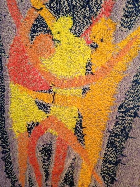 Vintage design canvas tapestry from the 70s