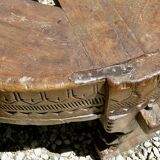Table basse Indienne XIXé sculptée - Art Populaire
