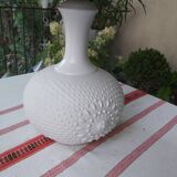 Vintage frosted glass lamp and rope lampshade