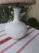 Vintage frosted glass lamp and rope lampshade