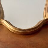 Vintage wall mirror in golden resin - rococo style