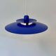 Suspension danoise El-Light bleu cobalt, années 1970