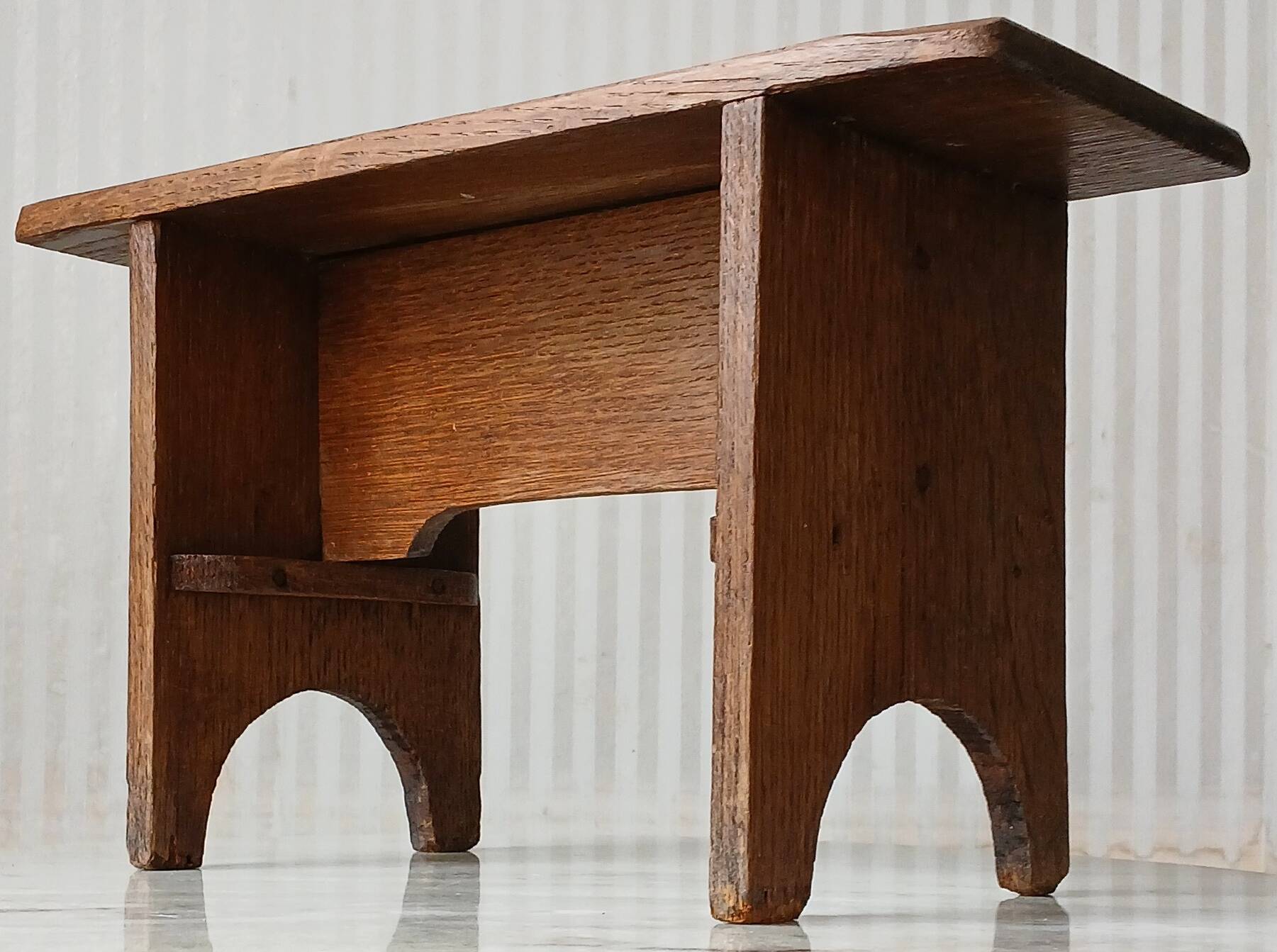 XS farm stool / bench in old solid wood