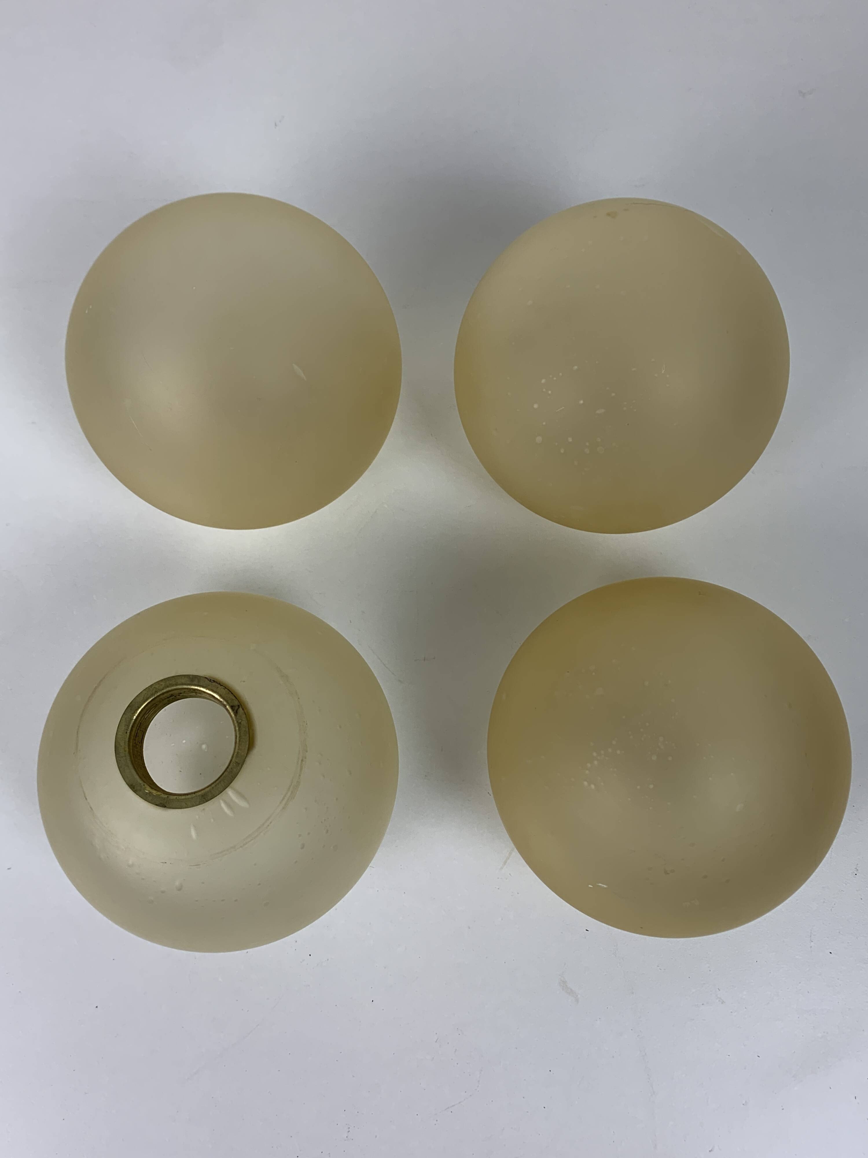 Midcentury brutalist oak floor lamp with 4 spheres, 1970s  by Temde Leuchten