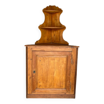 Antique corner unit with shelf