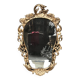 Antique rococo style wooden mirror. Solid walnut.