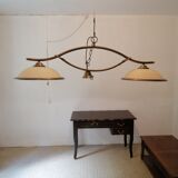 Lampe de billard en laiton et verre