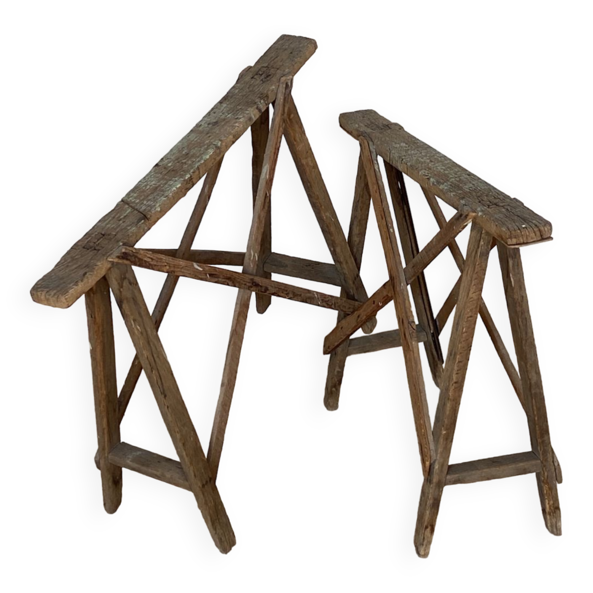 Pair of old workshop trestles