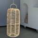 Large lantern-shaped rattan pendant lamp H50 D24