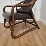 Vintage armchair in Manila style, Denmark, 1960s