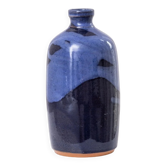 Navy Blue Glazed Ceramic Vase by Wolfgang Thibault Keramik – Mid-Century 1970s Studio Vase