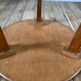 Tripod wood veneer side table 50-60s