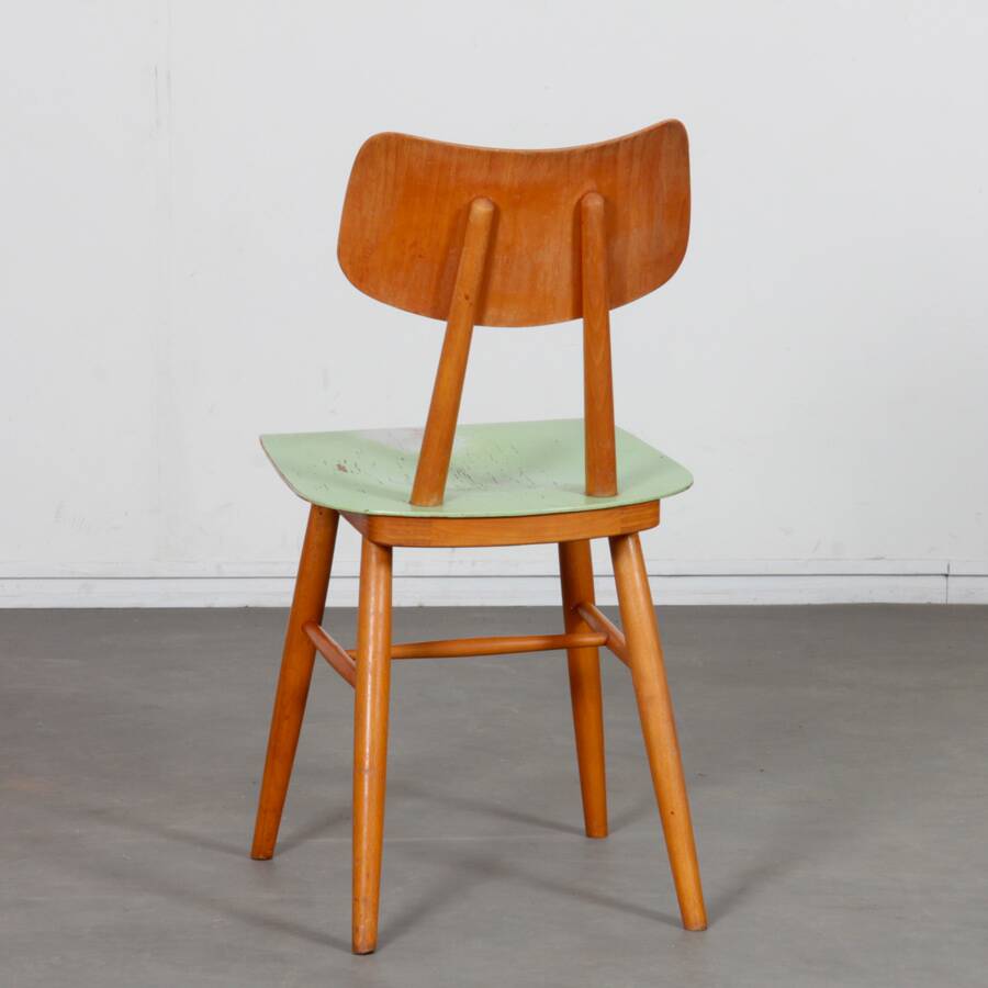 Paire de chaises vertes pour Ton, 1960