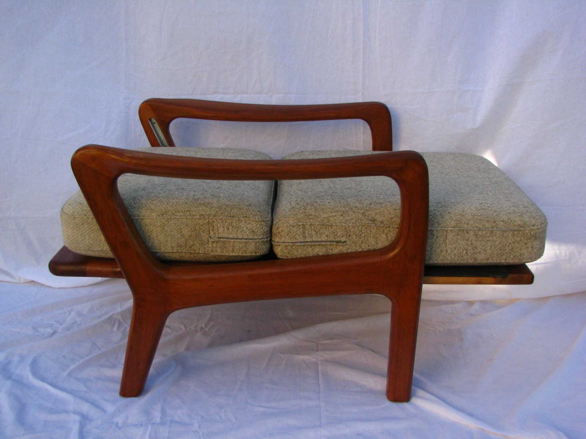 Set of 2 Danish teak lounge chairs by Juul Kristensen 1960