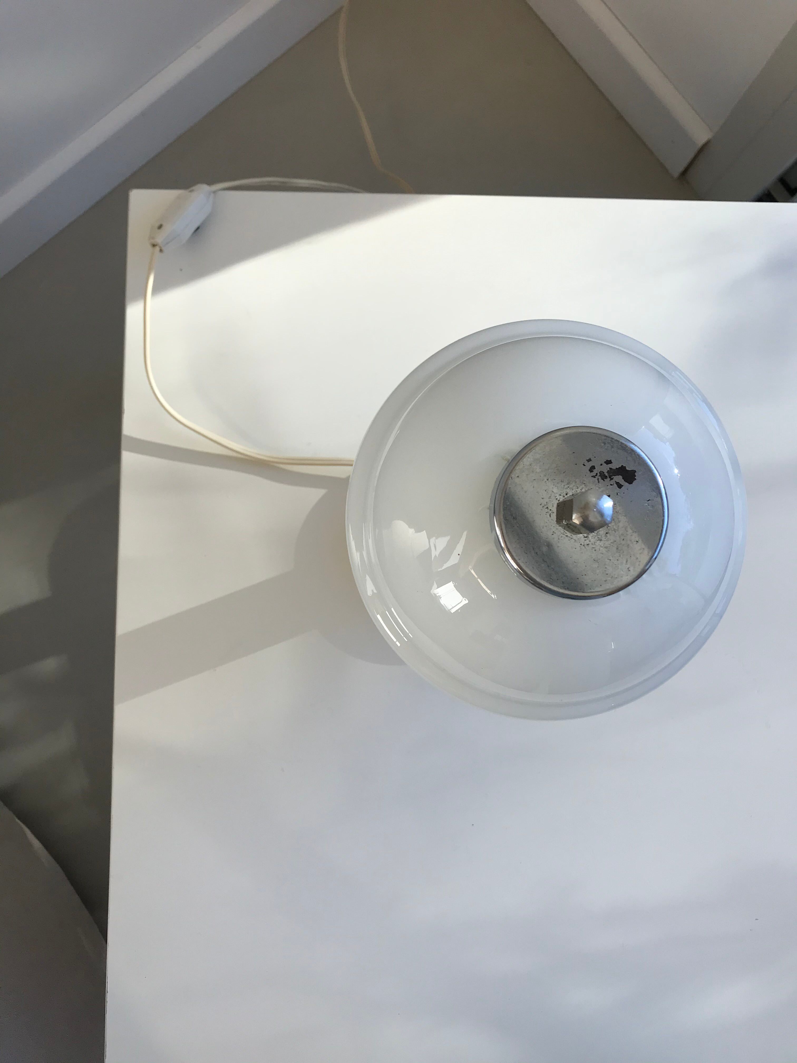 Vintage mushroom lamp in opaline arredalux