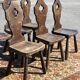Lot 6 chaises brutalisées campagne montagne