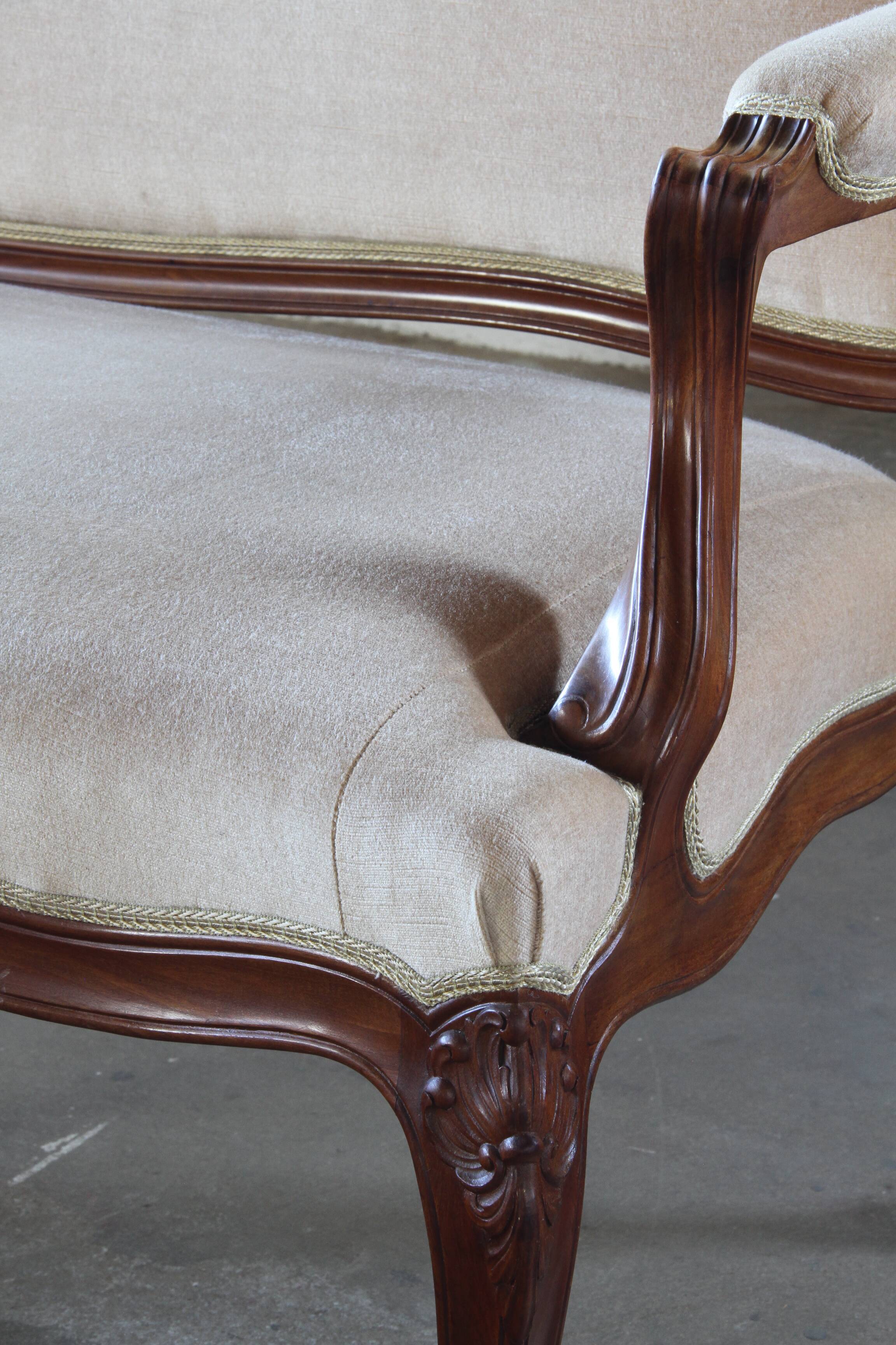 Antique Louis XV style 19th century Sofa, French
