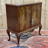 1950s Chippendale Mahogany Sideboard with Glass Top