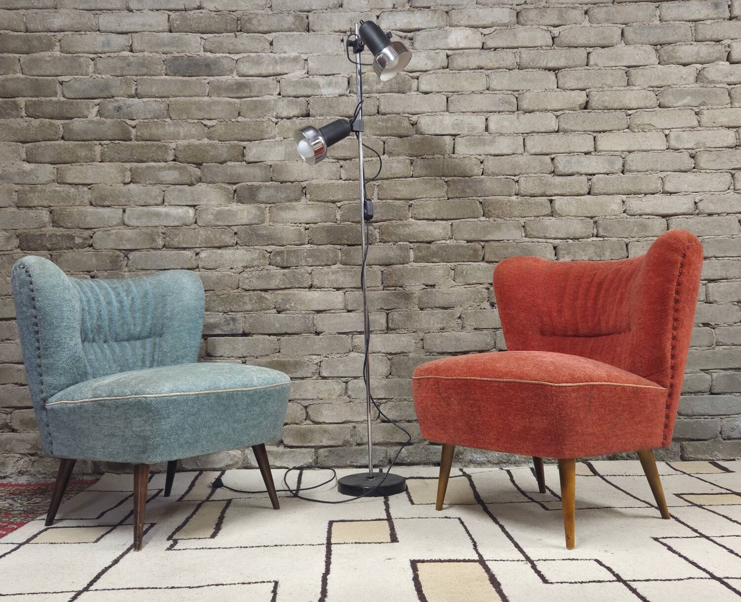 Pair of cocktail armchairs 1960