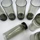Lot de 7 verres à eau fumés
