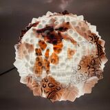 Murano glass burgundy glass flush mount lamp