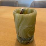 Lighter, pot, ashtray and egg set onyx 70s