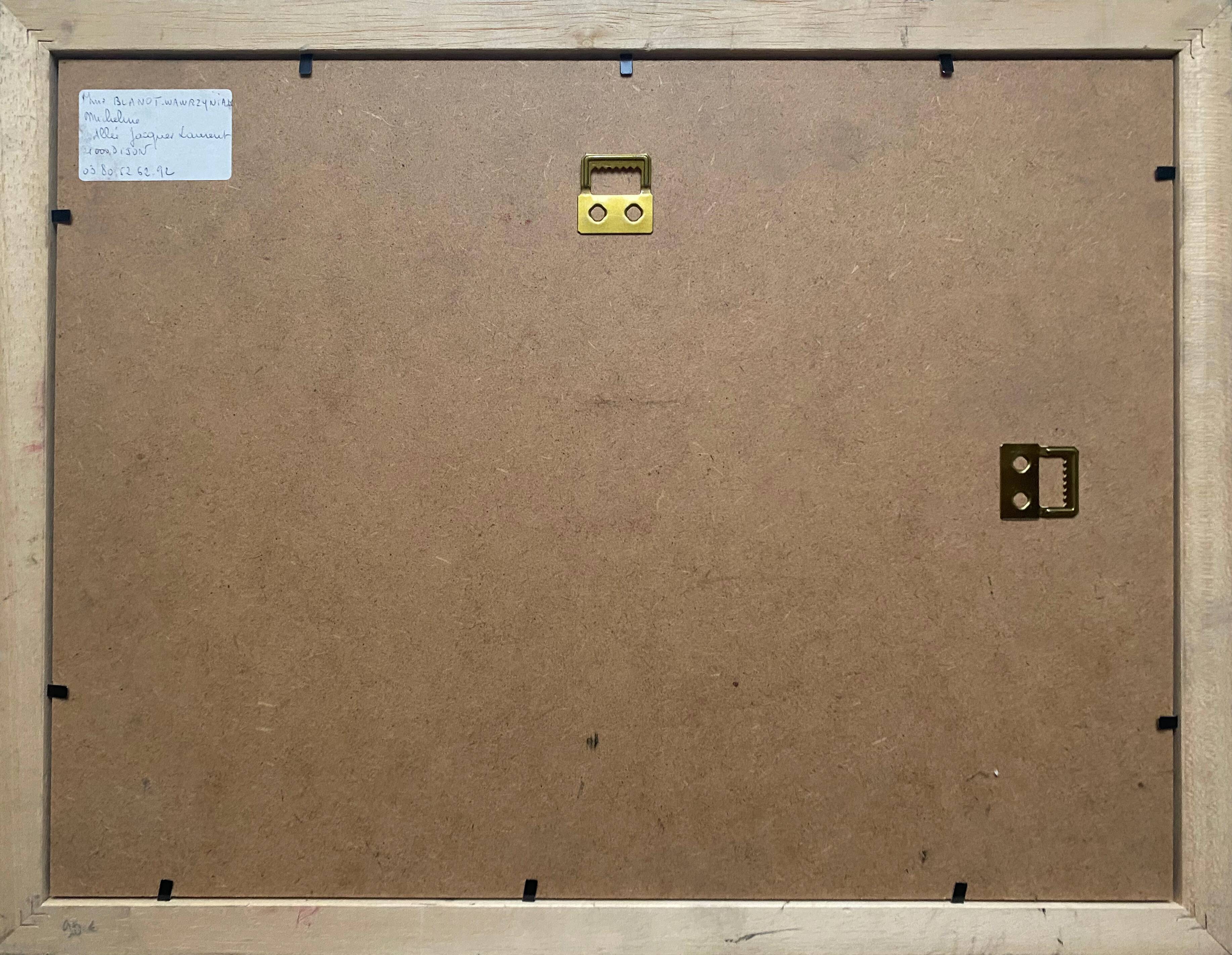 Watercolor painting "Tree-lined mountain river" by Blanot Wawrzyniak