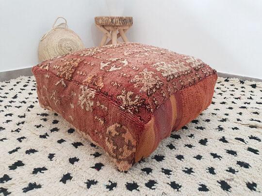 Moroccan carpet pouf / floor pillow