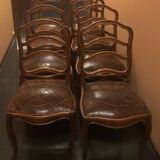 Huit chaises de salle à manger ancienne