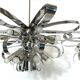 Mid-century pair of Italian chrome chandeliers from 70