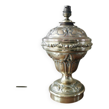 Pied de lampe art nouveau en laiton