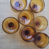 7 coupes verre soufflé