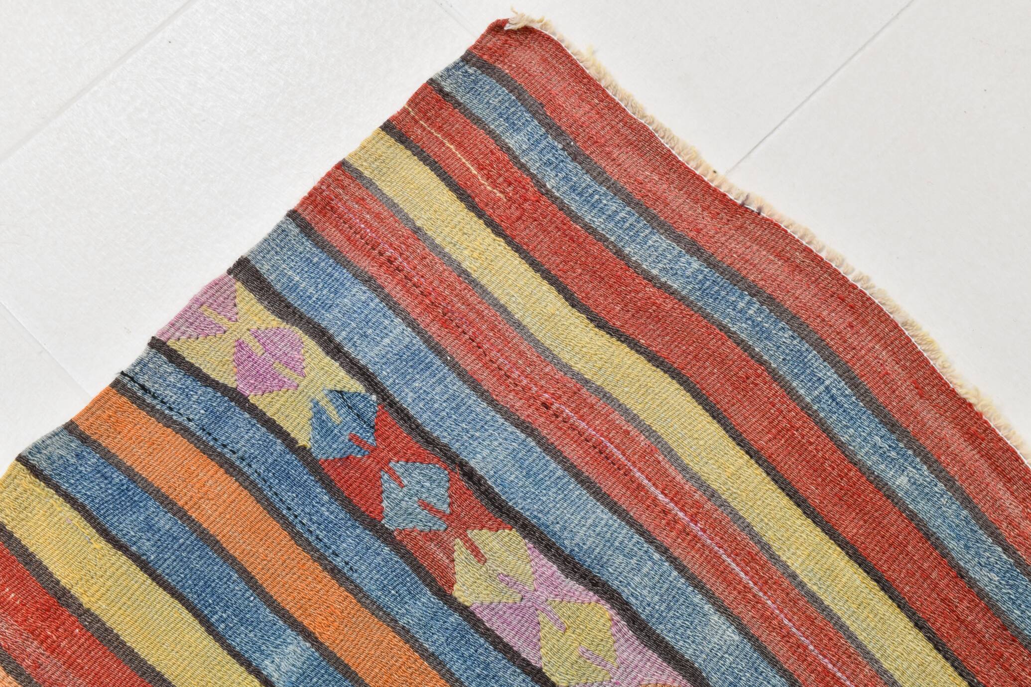 4x7 Handmade Wool Turkish Vintage Kilim Rug, 136x201Cm SK 32979