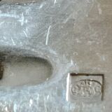 7 forks silver plated baguette christofle monogram J C before 1930