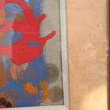 Framed Paper Painting WILLIAM BRUI contemporary abstract modernism