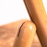 Chaises pliantes vintage italiennes avec siège en paille, set de 3