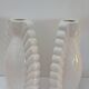 Duo de vases en céramique blanche craquelée Néo Art Déco France