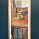 Large Original Swedish Oil on Canvas – “Still Life” by Ingvar Hällgren – Signed – Vintage & Framed – 89 × 42 cm (35" × 16.5")