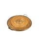Brass and wicker tray, Italy ca. 1970