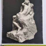 Photographie ancienne d'Eugène Fiorillo d'après Auguste Rodin, le baiser, tirage argentique