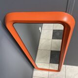 XXL orange Quadro mirror by Schönbuch 1970s