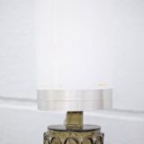 Vintage lamp, glass lamp signed Robert de Schuytener, bedside lamp, table lamp