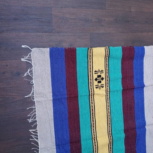 Tapis berbère marocain fait main multicolore 140 x 225 cm