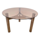 Midcentury design chrome and smoked glass coffee table - 1970s