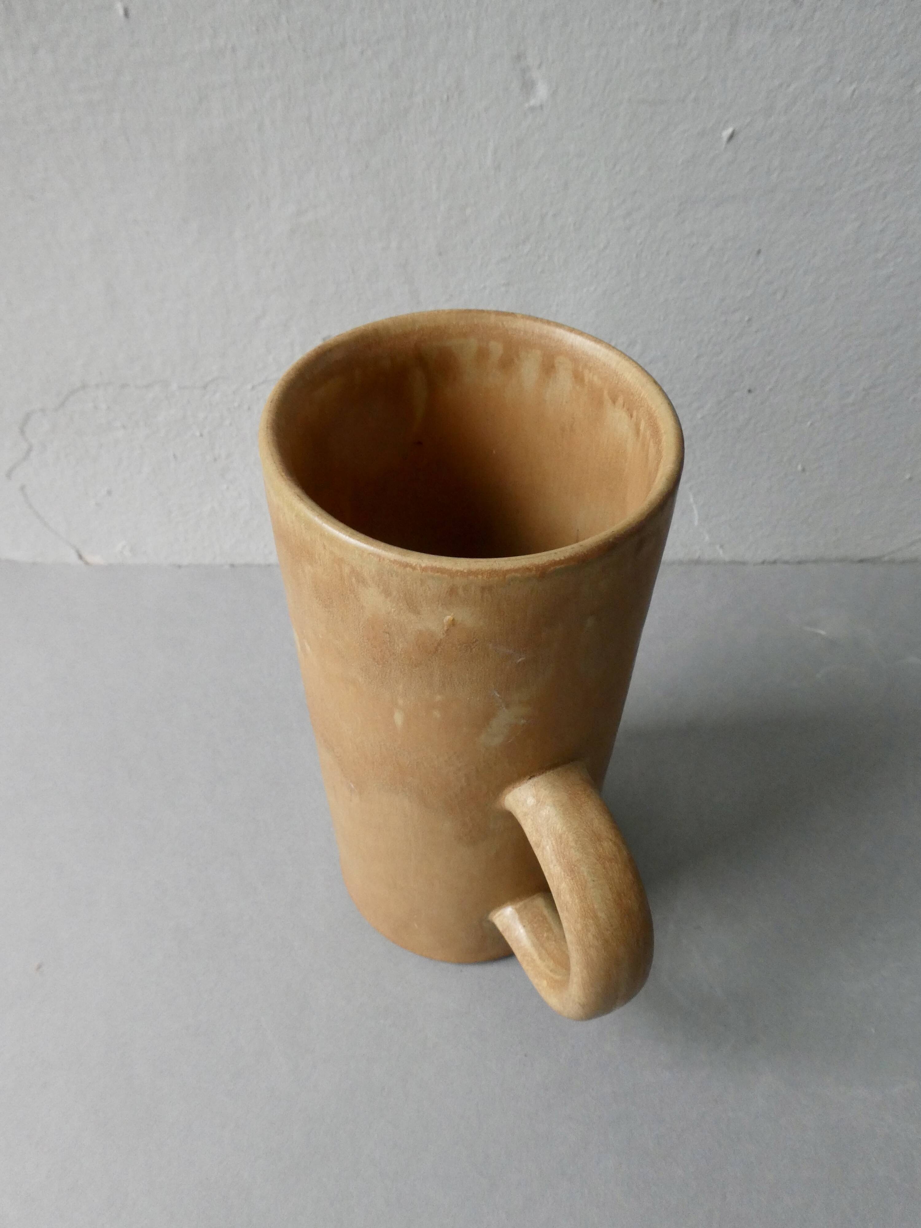 Natural tone stoneware vase